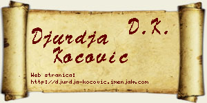 Đurđa Kočović vizit kartica